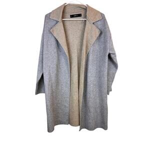 Zara Knit Sz: S Gray Soft Viscose Poly Nylon Open Front Sweater Cardigan Jacket